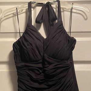 Sangria Black Halter styled evening dress.